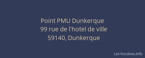 Point PMU Dunkerque