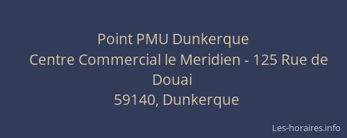 Point PMU Dunkerque