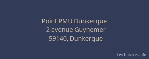 Point PMU Dunkerque