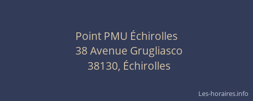 Point PMU &Eacute;chirolles