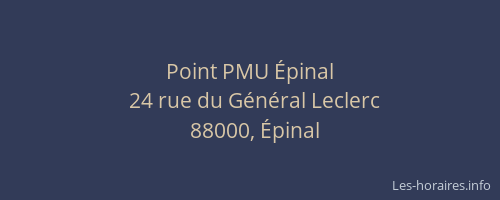 Point PMU Épinal