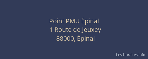 Point PMU Épinal
