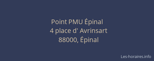 Point PMU &Eacute;pinal