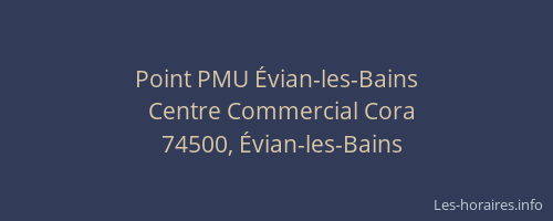 Point PMU Évian-les-Bains