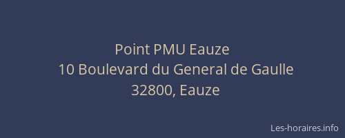 Point PMU Eauze