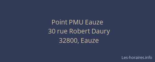 Point PMU Eauze