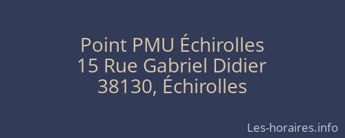 Point PMU Échirolles