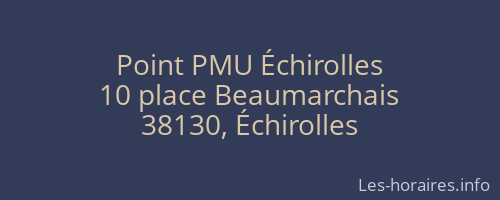 Point PMU Échirolles