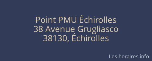 Point PMU Échirolles