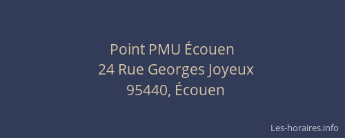 Point PMU Écouen