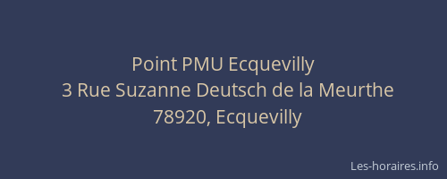 Point PMU Ecquevilly