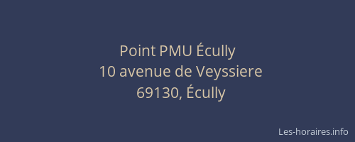 Point PMU Écully