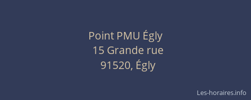Point PMU Égly