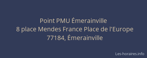 Point PMU Émerainville