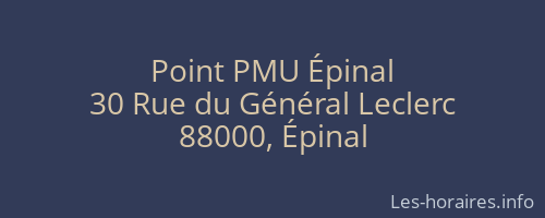 Point PMU Épinal