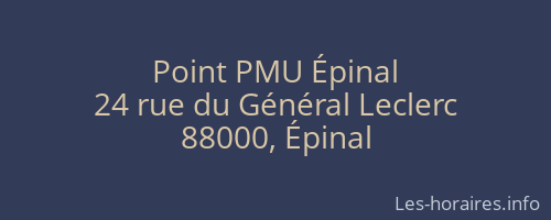 Point PMU Épinal