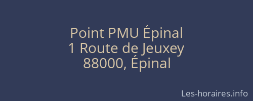 Point PMU Épinal