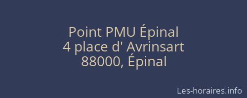 Point PMU Épinal