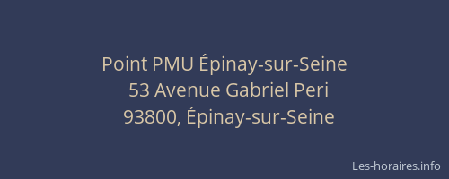 Point PMU Épinay-sur-Seine