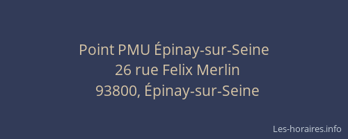 Point PMU Épinay-sur-Seine