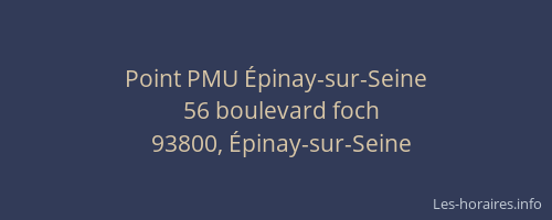 Point PMU Épinay-sur-Seine
