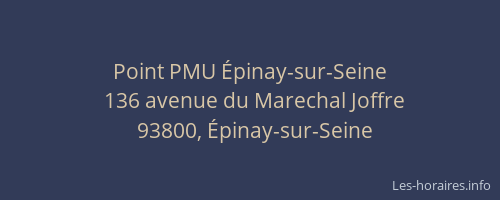 Point PMU Épinay-sur-Seine