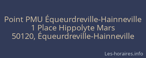 Point PMU Équeurdreville-Hainneville