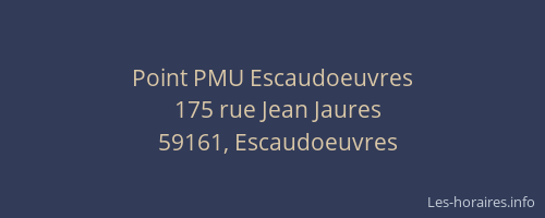 Point PMU Escaudoeuvres