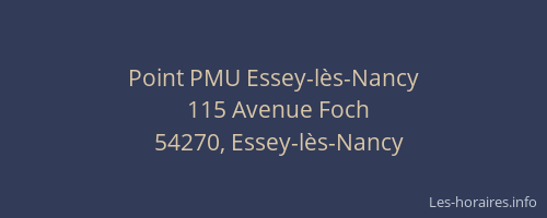 Point PMU Essey-lès-Nancy