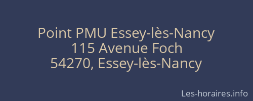 Point PMU Essey-lès-Nancy