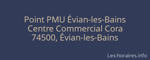 Point PMU Évian-les-Bains