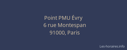 Point PMU Évry