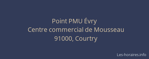 Point PMU Évry