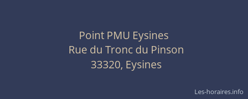 Point PMU Eysines