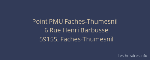 Point PMU Faches-Thumesnil