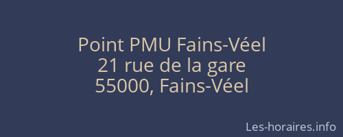 Point PMU Fains-Véel