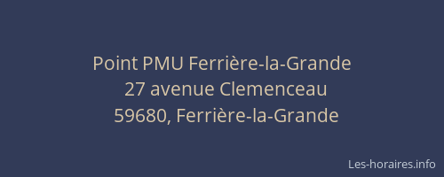 Point PMU Ferrière-la-Grande