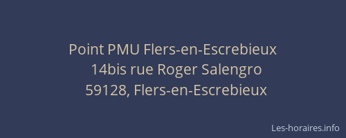 Point PMU Flers-en-Escrebieux