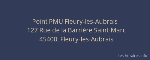 Point PMU Fleury-les-Aubrais