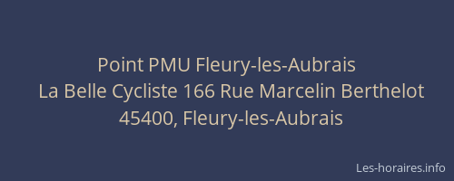 Point PMU Fleury-les-Aubrais