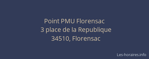 Point PMU Florensac