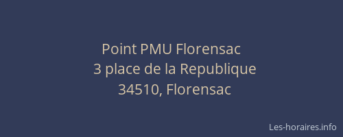 Point PMU Florensac