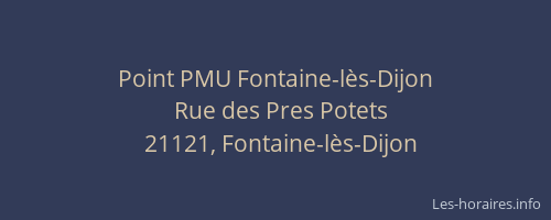 Point PMU Fontaine-lès-Dijon