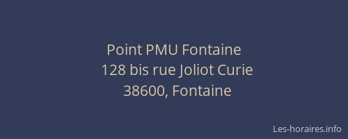 Point PMU Fontaine