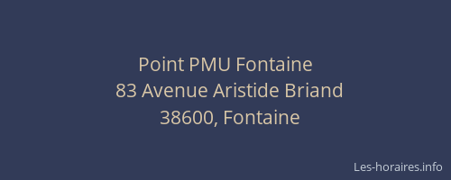Point PMU Fontaine