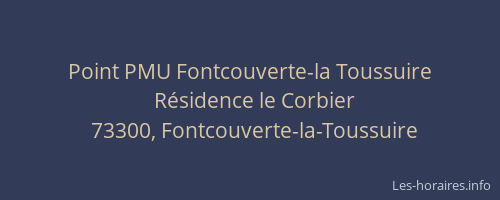 Point PMU Fontcouverte-la Toussuire