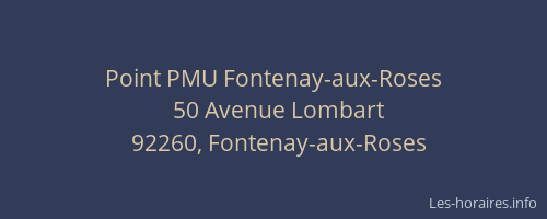 Point PMU Fontenay-aux-Roses