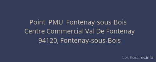Point  PMU  Fontenay-sous-Bois