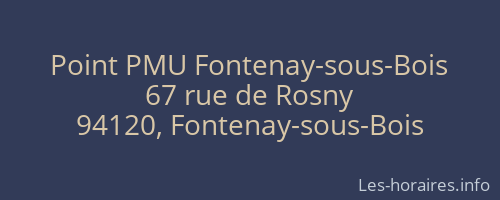 Point PMU Fontenay-sous-Bois
