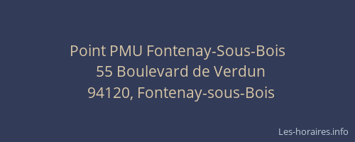 Point PMU Fontenay-Sous-Bois